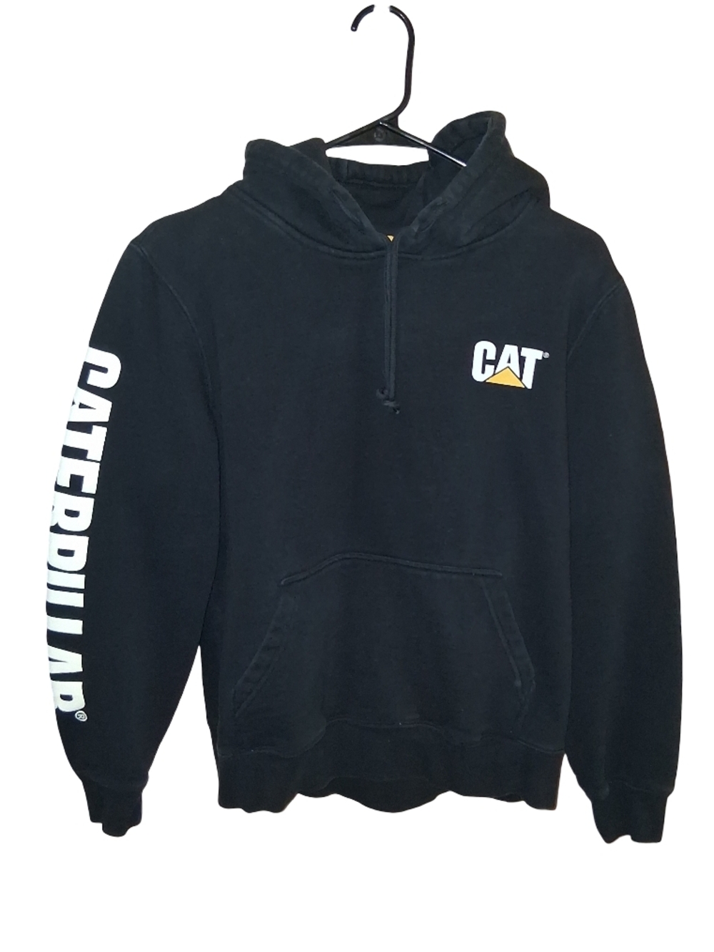 Clothes: Mens Size Large Black Catepillar Logo Hoodie (NWOT)